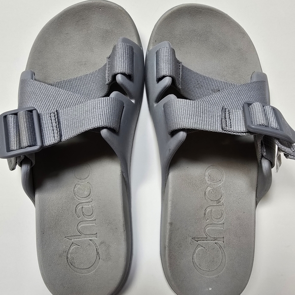 Chaco Gray Slide Sandals - Picture 1 of 3